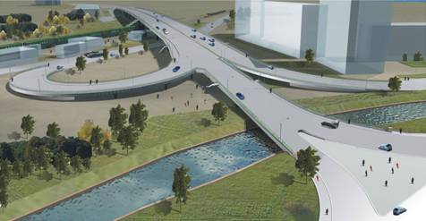 Проект Коломяжского путепровода, виадука в створе Коломяжского проспекта